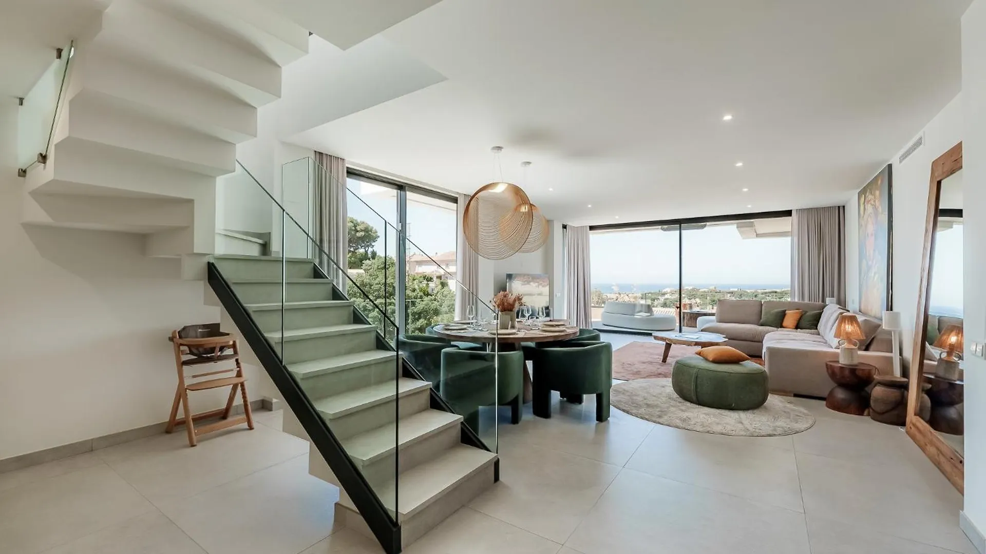 Villa Vida - Luxury Panorama Seaview Penthouse In Organic-Boho Design With Pool, Gym, Spa Marbella Daire