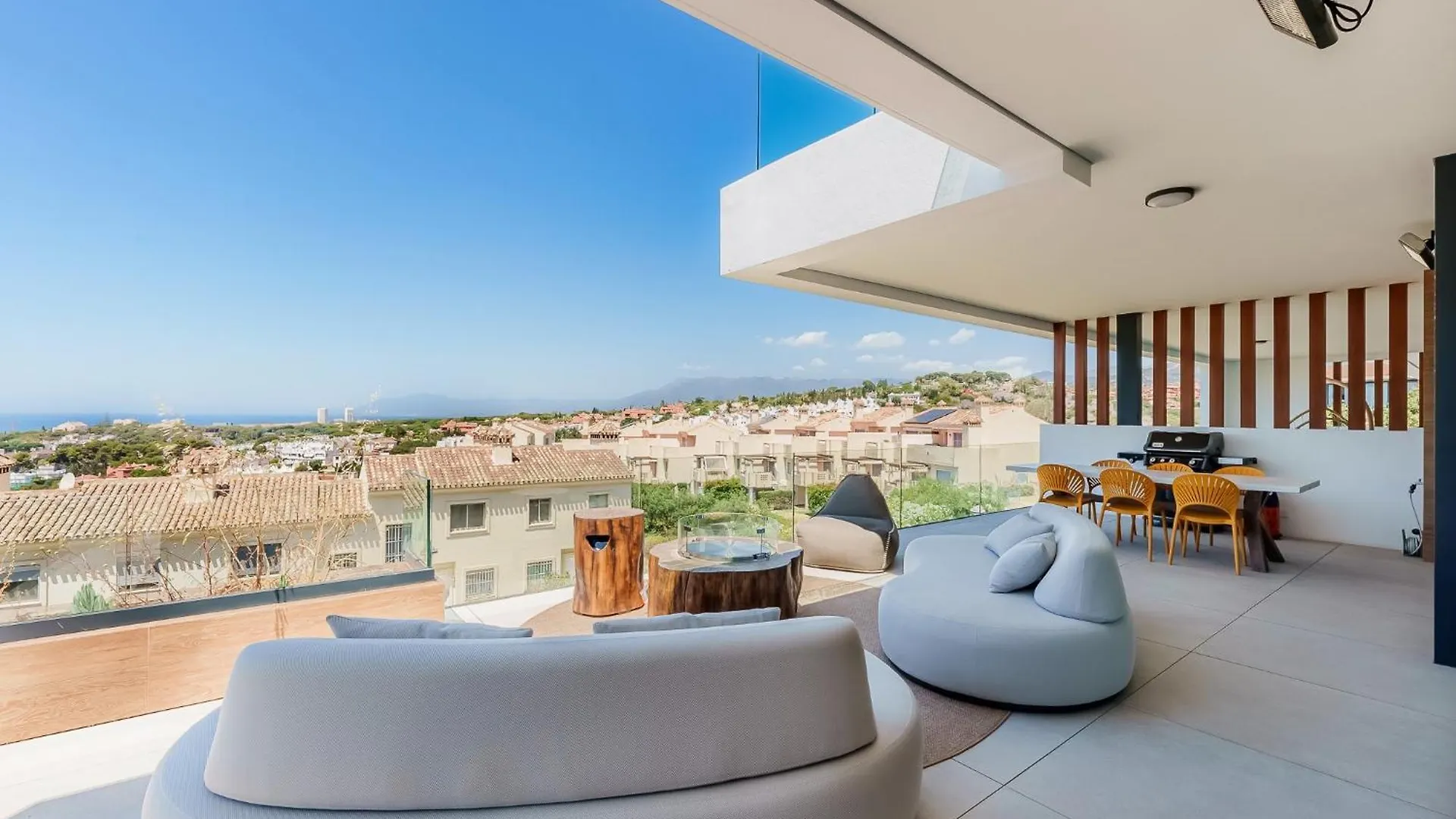 Villa Vida - Luxury Panorama Seaview Penthouse In Organic-Boho Design With Pool, Gym, Spa Marbella Daire