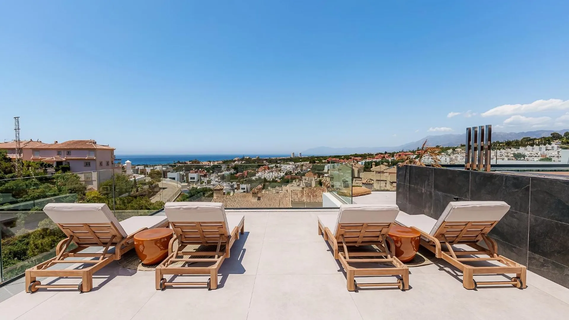 Villa Vida - Luxury Panorama Seaview Penthouse In Organic-Boho Design With Pool, Gym, Spa Марбелья Апартаменты